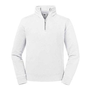 Russell Authentic Zip Neck Sweatshirt - White