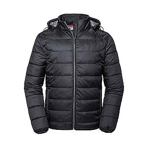 Russell Hooded Nano Padded Jacket - Black