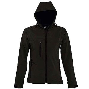 SOL'S Ladies Replay Hooded Soft Shell Jacket - Black