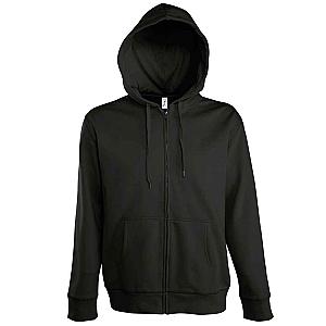 SOL'S Seven Zip Hooded Sweatshirt - Black