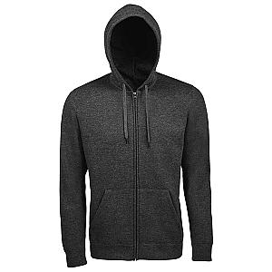 SOL'S Seven Zip Hooded Sweatshirt - Charcoal Marl