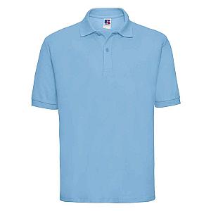 Russell Poly/Cotton Piqué Polo Shirt - Sky Blue