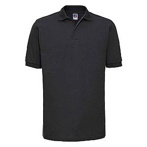 Russell Hardwearing Poly/Cotton Piqué Polo Shirt - Black
