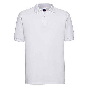 Russell Hardwearing Poly/Cotton Piqué Polo Shirt - White