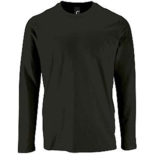 SOL'S Imperial Long Sleeve T-Shirt - Deep Black