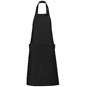 SOL'S Gala Long Bib Apron - Deep Black