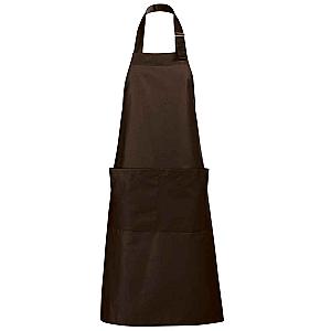 SOL'S Gala Long Bib Apron - Chocolate