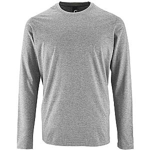 SOL'S Imperial Long Sleeve T-Shirt - Grey Marl