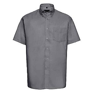 Russell Collection Short Sleeve Easy Care Oxford Shirt - Silver