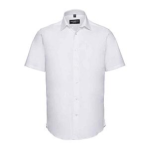Russell Collection Short Sleeve Easy Care Fitted Shirt - White