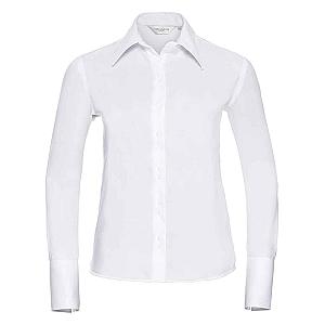 Russell Collection Ladies Long Sleeve Ultimate Non-Iron Shirt - White