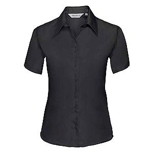 Russell Collection Ladies Short Sleeve Ultimate Non-Iron Shirt - Black