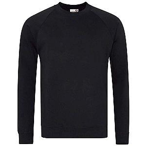 AWDis Academy Senior Raglan Sweatshirt - Black