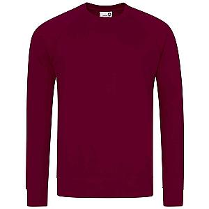 AWDis Academy Senior Raglan Sweatshirt - Burgundy