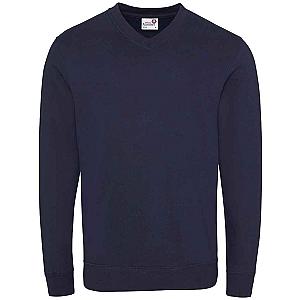 AWDis Academy Senior V Neck Sweatshirt - Navy