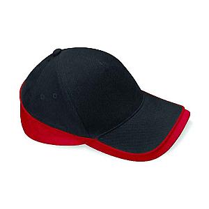 Beechfield Teamwear Competition Cap - Black/Classic Red