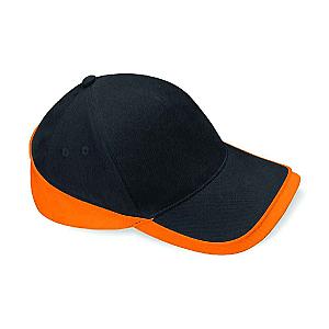 Beechfield Teamwear Competition Cap - Black/Orange
