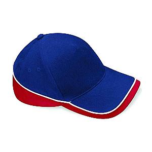 Beechfield Teamwear Competition Cap - French Navy/Classic Red/White