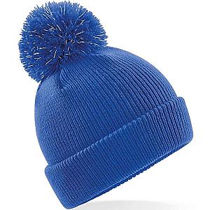 Beechfield Kids Reflective Bobble Beanie - Bright Royal