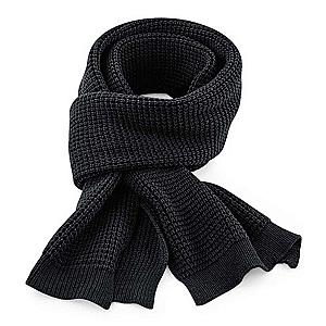 Beechfield Classic Waffle Knit Scarf - Black
