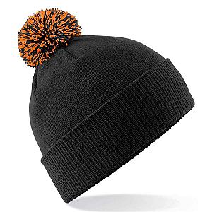 Beechfield Snowstar® Beanie - Black/Orange