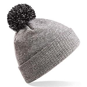 Beechfield Snowstar® Beanie - Heather Grey/Black