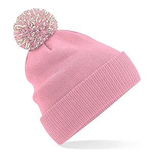 Beechfield Snowstar® Beanie - Dusky Pink/Off White