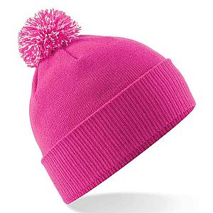 Beechfield Snowstar® Beanie - Fuchsia/Off White