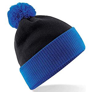 Beechfield Snowstar® Two Tone Beanie - Black/Bright Royal