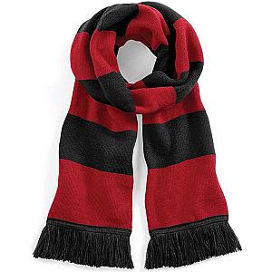 Beechfield Stadium Scarf - Black/Classic Red