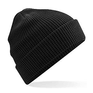 Beechfield Organic Cotton Waffle Beanie - Black